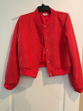 Jason Wu red bomber jacket, Size Large